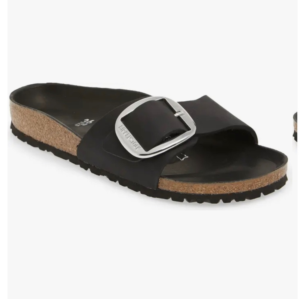 Birkenstock Madrid Big Buckle Slide Sandal Black 40 9